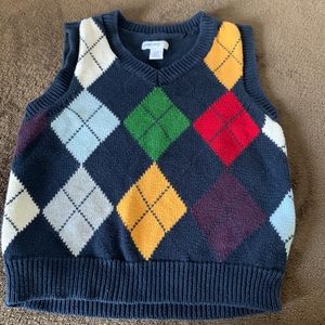 Sweater vest with multiple colors .